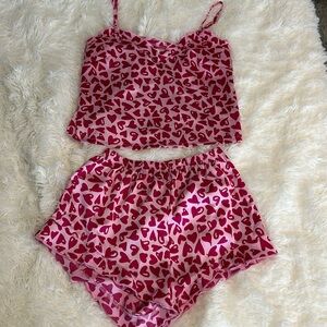 Pink Heart Pj Set-XS